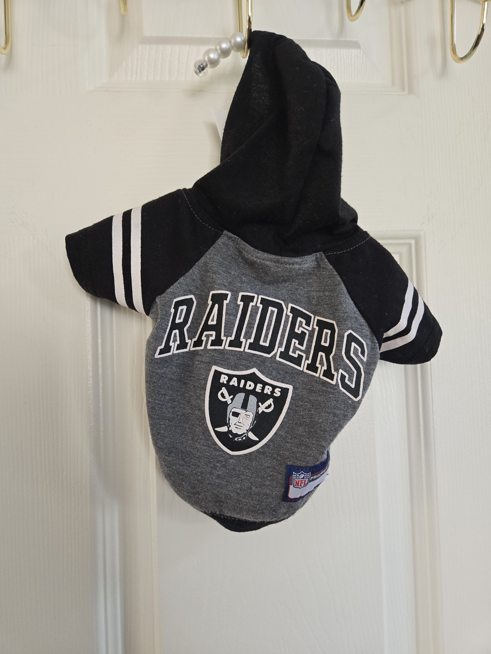 NFL Gray and Black Raiders Pet Tee